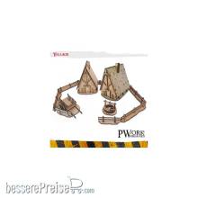 PWork Wargames TS01010MDF - MDF Terrain The Village