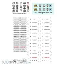 Halling DEC-GT4-F09 - Decals für GT4 Freiburg Nr. 109 rot/weiß