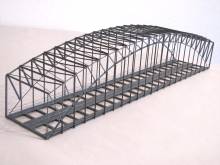 Hack Brücken 13542 - Bogenbrücke 74,5cm 2-gleisig, grün - Typ B75-g