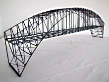 Hack Brücken 13550 - Bogenbrücke 100 cm 2-gleisig, grau - Typ B100