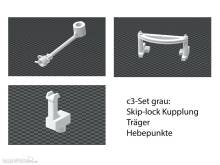 Halling 24004 - c3 Skip-lock Kupplung, Träger, Hebepunkte, grau