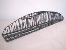 Hack Brücken 13560 - Bogenbrücke 100 cm 2-gleisig, grau - Typ B100-A