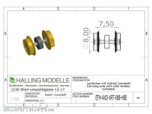 Halling ETH-AXO-VRT-080-H0E - Mitlaufachse, H0e, mit 8mm, Distanzscheibe