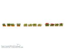 Noch 14009 - Blumenkästen blühend rot, weiß und gelb