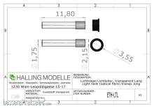 Halling ETH-LTL - Lichtnägel Lichtleiter, Transparent Lang