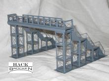 Hack Brücken 14050 - Fußgängersteg (mit Treppenaufgängen) , grau - Typ F1