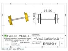 Halling ETH-AXO-VRP-090-H0 - Laufachse spitz, H0, mit 9mm