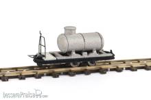Halling DTL-151-B - Lore mit ovalem Tankaufbau und Bremserbühne, silber/schwarz