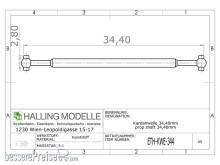 Halling ETH-KWE-344 - Kardanwelle 37,9mm