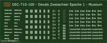 Halling DEC-710-100 - Decals Zweiachser Epoche 1 - Museum