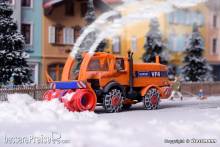 Kibri 15011 - Spur H0 Unimog Schneefräse mit Winterdienstausrüstung