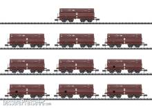 Trix T15013 - Display mit 10 Selbstentladewagen Erz IId