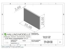 Halling ETH-GEW-SSB - Gewicht, rechteckig 35,0x25,0mm