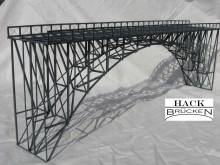 Hack Brücken 15100 - Hochbogenbr. 60 cm 2-gleisig, grau - Typ H60-2