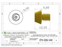 Halling ETH-SSN-VAR - Schwungmasse mit Schnecke, Vario