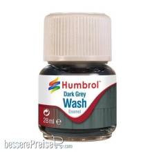 Humbrol AV0204 - Humbrol Enamel Wash Dark Grey 28 ml