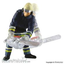 Viessmann 1541 - H0 Feuerwehrmann mit Kettensäge, bewegt