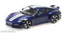 Minichamps 155062005 - PORSCHE 911 (992) SPORT CLASSIC - 2022 - BLUE METALLIC
