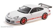 Minichamps 155062020 - PORSCHE 911 GT3 RS - 2002 - WHITE W/RED STRIPES