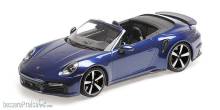 Minichamps 155069081 - PORSCHE 911 (992) TURBO S CABRIOLET - 2020 - BLUE METALLIC - L.E. 302 pcs.