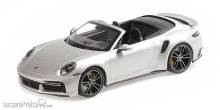 Minichamps 155069082 - PORSCHE 911 (992) TURBO S CABRIOLET - 2020 - SILVER - L.E. 302 pcs.