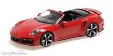 Minichamps 155069084 - PORSCHE 911 (992) TURBO S CABRIOLET - 2020 - RED