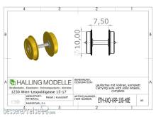 Halling ETH-AXO-VRP-100-H0E - Laufachse spitz, H0e, mit 10mm