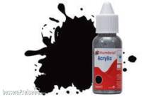 Humbrol DB0085 - HUMBROL ACRYLIC DROPPER BOTTLE 14ML No 85 Black - Satin