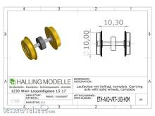 Halling ETH-AXO-VRT-100-H0M - Mitlaufachse, H0m, mit 10mm, Distanzscheibe