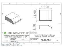 Halling ETH-GEW-COM-N3 - Gewicht, rechteckig 13,9x19,5mm