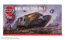 Airfix A01315V - 1:76 WWI Male Tank Mk.I,Vintage Classics