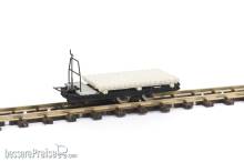 Halling DTL-111-B - Lore mit Holzfläche und Bremserbühne, grau/schwarz