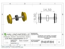 Halling ETH-AXO-VRT-090-H0 - Mitlaufachse, H0, mit 9mm, Distanzscheibe