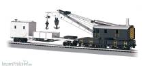 Bachmann 16149 - Painted Unlettered - 250-Ton Steam Crane & Boom Tender(HO Scale)