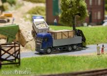 Faller 161597 - LKW Scania R 13 HL Pritsche mit Holzkiste (HERPA)