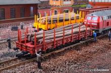 Kibri 16202 - Spur H0 Niederbordwagen, braun