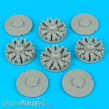 Quickboost QB72 049 - B-17 engines (for Academy) für Academy Bausatz