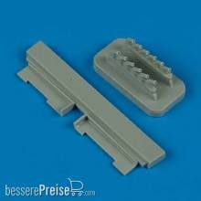 Quickboost QB72 280 - P-51B/C Mustang exhaust for Hasegawa