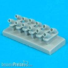 Quickboost QB48 041 - 1:48 P-40E Warhawk exhausts für Hasegawa Bausatz