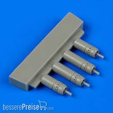 Quickboost QB48671 - 1:48 F4U-5 Corsair gun barrels without pylons for Hasegawa