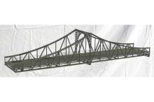 Hack Brücken 16500 - Zügelgurtbrücke 73,5 cm 2-gleisig, grau - Typ Z75