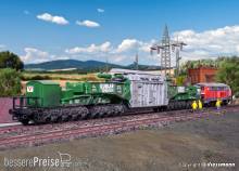 Kibri 16500 - Spur H0 Schienentiefladewagen MAN Uaai 687.9 mit Transformator Spedition Kübler