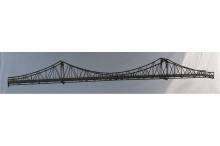 Hack Brücken 16510 - Zügelgurtbrücke 147 cm 2-gleisig, grau - Typ Z150