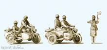 Preiser 16614 - Kradfahrer. Motorrad Zündapp