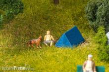 Faller 180003 - 4 Zelte, blau