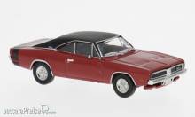 Brekina 18003 - Brekina, Dodge Charger, rot/schwarz, 1969, 1:87