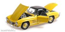 Minichamps 180039044 - MERCEDES-BENZ 300 SL ROADSTER (W198) - 1958 - YELLOW - W/ HARDTOP