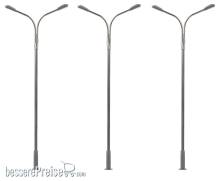 Faller 180101 - LED-Straßenbeleuchtungen, Peitschenleuchten, 3 Stück