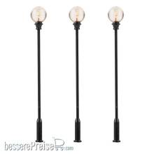 Faller 180104 - LED-Parklaternen, Kugel-Aufsatzleuchte, 3 Stück
