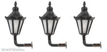 Faller 180111 - LED-Wandleuchten, Sechskantlaterne mit Krone, 3 Stück